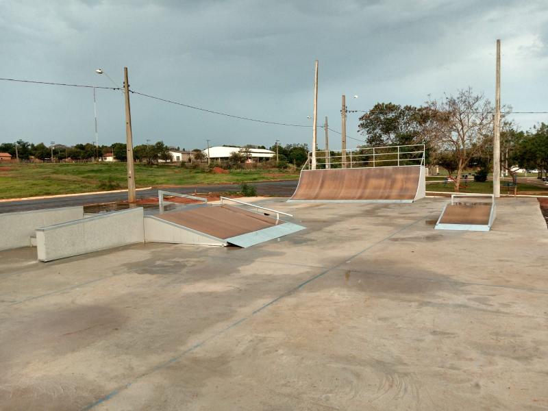 Pista de skate de Planalto do Sul, distrito de Teodoro Sampaio, possui 365 m²