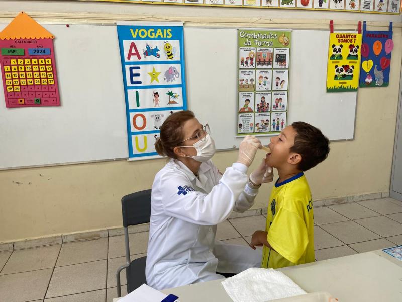 Dentistas fazem levantamento da saúde bucal das crianças de escolas municipais de Santo Anastácio 