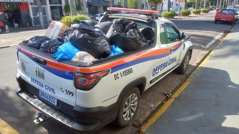 Viatura da Defesa Civil estarão das 9h às 12h desta segunda-feira, em Ameliópolis