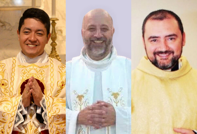 Padres Aldair, Ivair e Thiago assumem novas missões pastorais na região