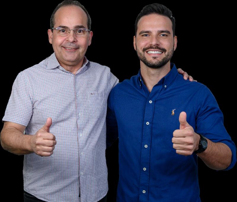 André Lima e o vice Raphael Vilela