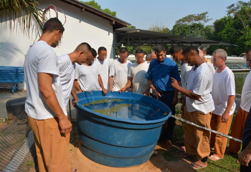 Aulas teóricas e práticas aconteceram no Parque Agrícola, que conta com represa e tanque de peixes