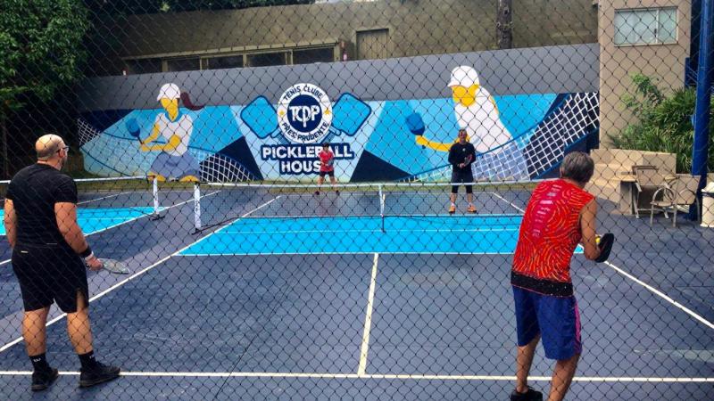 Pickleball: modalidade foi implantada há pouco tempo no local, e vem ganhando novos adeptos diariamente