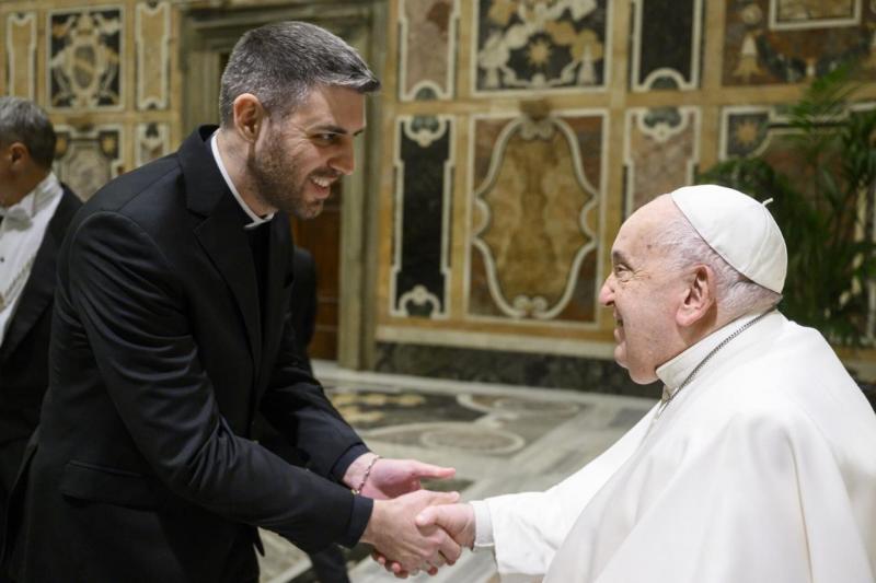 Prudentino Eduardo Bohac Ferreira da Rosa se encontrou com Papa Francisco