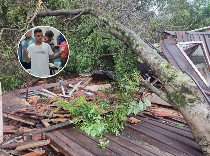 Kauan Mariano, de 22 anos, buscou abrigo em uma casa desocupada, cuja estrutura veio a desabar