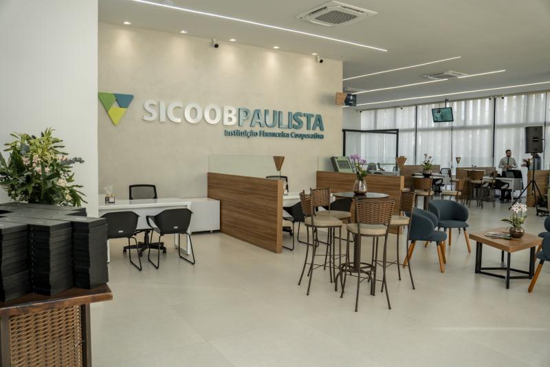 Agência do Sicoob Paulista mais recente, inaugurada em fevereiro de 2025