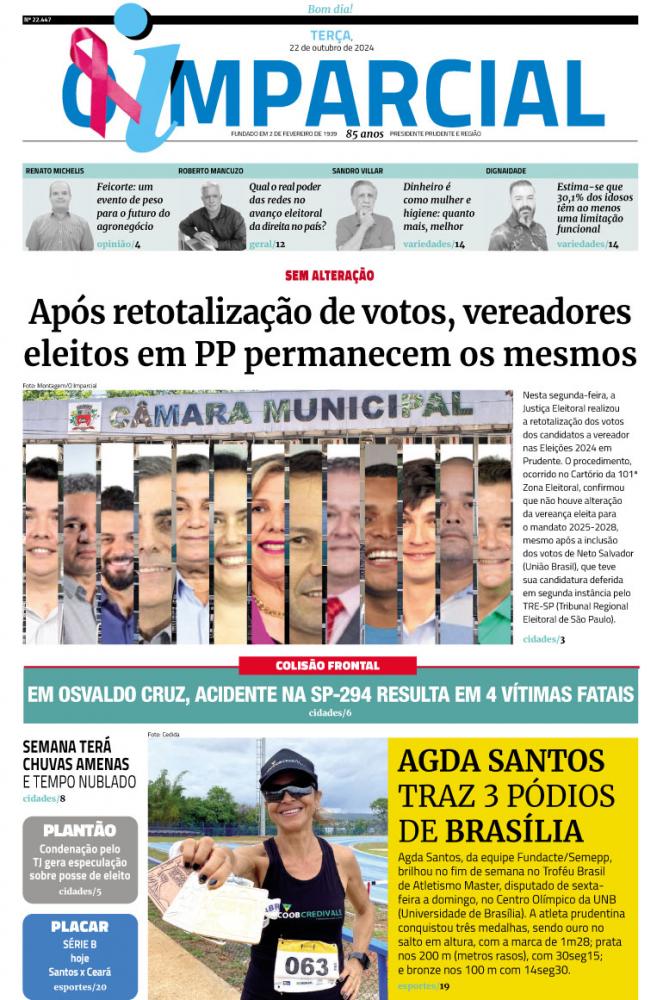 Após retotalização de votos, vereadores eleitos em PP permanecem os mesmos - Retotalização dos votos não altera vereadores eleitos em PP