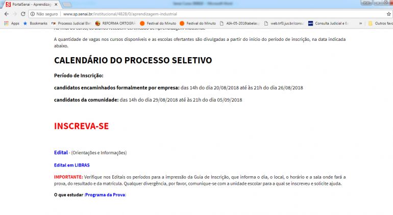 Reprodução - Interessados podem se inscrever diretamente na unidade escolhida ou no site da instituição